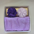 Carnation soap and face cloth set