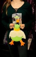 duck disk dog fetch toy with squeeker