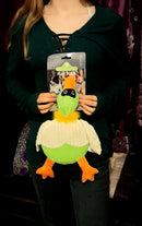 duck disk dog fetch toy with squeeker