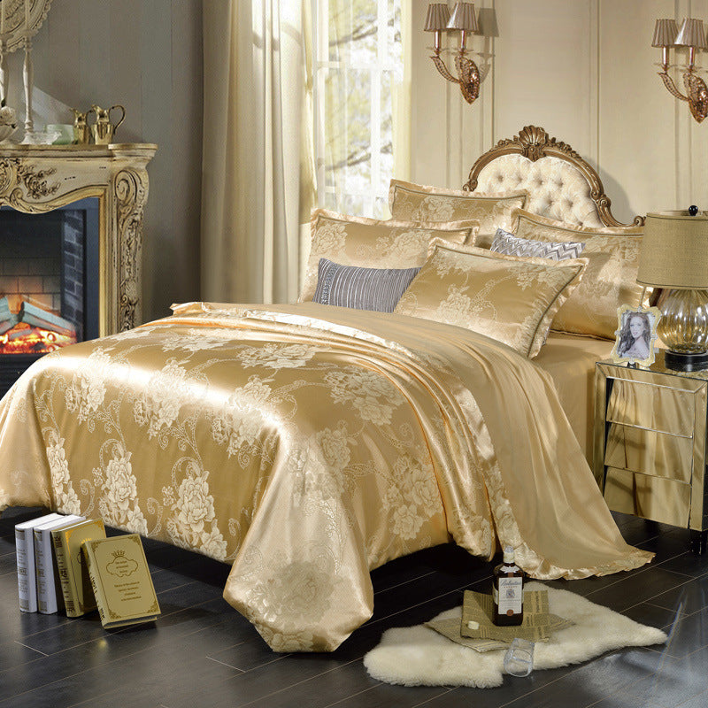 4-piece Luxury cotton/satin bedding set