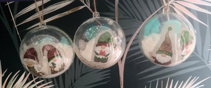 Handmade christmas tree snow globe gonks