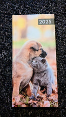 Slim pocket diary 2025 cat and dog