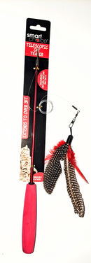 Cat teaser extenderable with feathers