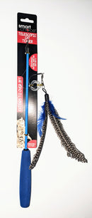 Cat teaser extenderable with feathers