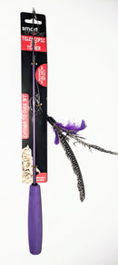 Cat teaser extenderable with feathers