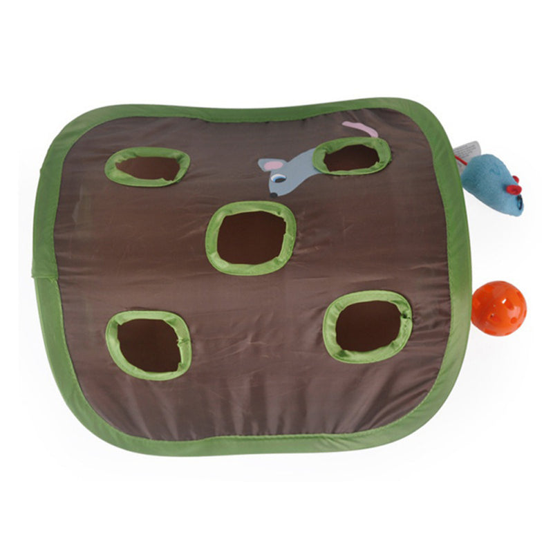 Cat Interactive Hide Seek Tunnel with Mouse Hunt Intelligence. Foldable Toys