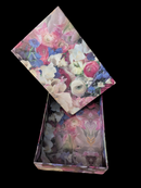 Floral lidded gift boxes