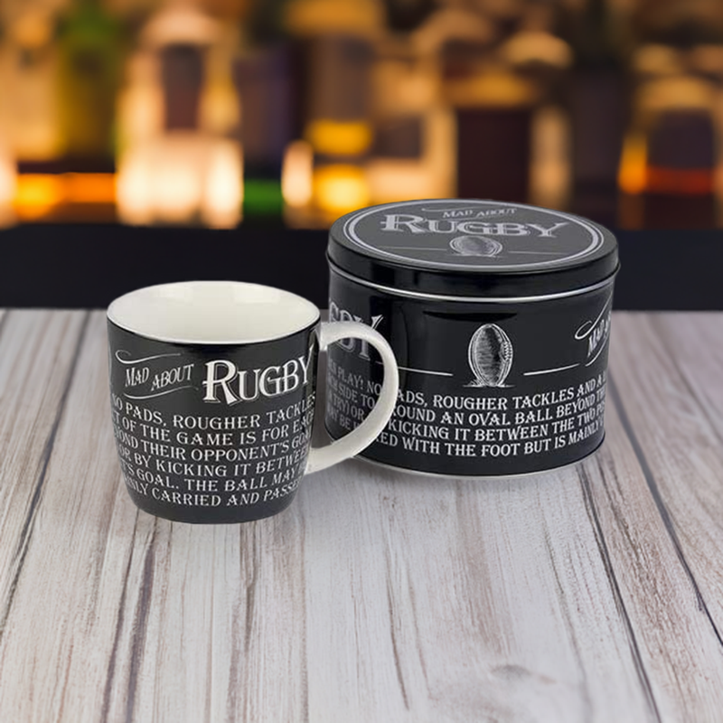 Rugby Arora Ultimate Gift - Mug in a Tin