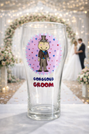 Gorgeous Groom  room beer glass
