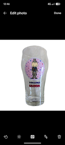 Gorgeous Groom  room beer glass