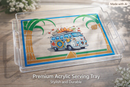 Decorative Acrylic Serving Tray with Handles — 40cm, BBQ, Picnic & Home Entertaining