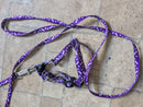 Pink/purple /red small dog adjustable harness with lead. Can be used for kittens rabbits