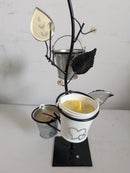 Metal art candle holders