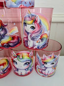 3 set Unicorn or Monsters kids party BBQ Picnic plastic cups