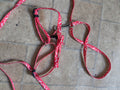 Pink/purple /red small dog adjustable harness with lead. Can be used for kittens rabbits