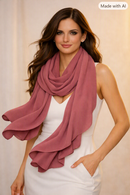Premium Lightweight Scarves & Stoles — Chiffon, Cotton & Lycra, Gift for Her