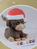 Paint your own Highland cow Christmas special