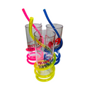 Mr Happy twisty straw tumblers
