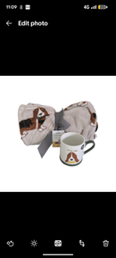 Basset hound mug and snug blanket set