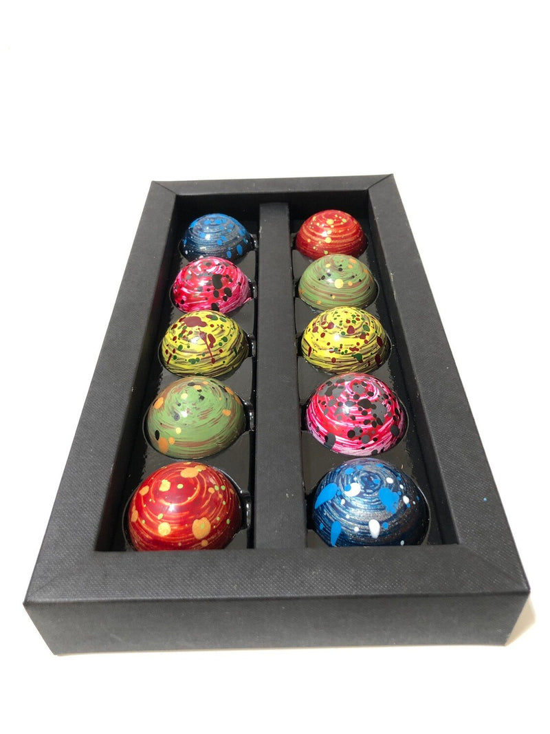 10 Fruity Picasso Chocolates in Deluxe Gift Box - Bundled Gifts