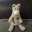 'Jelly cat' Corded dog puppy chew toys, active play fetch squeaker soft plush