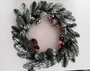 Festive decorative wreaths door hang table christmas pine snow party-0