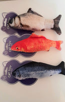 Cat teaser wand and plush fish toy pet accessories