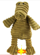 Corded dog puppy chew toys, active play fetch squeaker soft plush-2