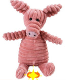 Corded dog puppy chew toys, active play fetch squeaker soft plush-3
