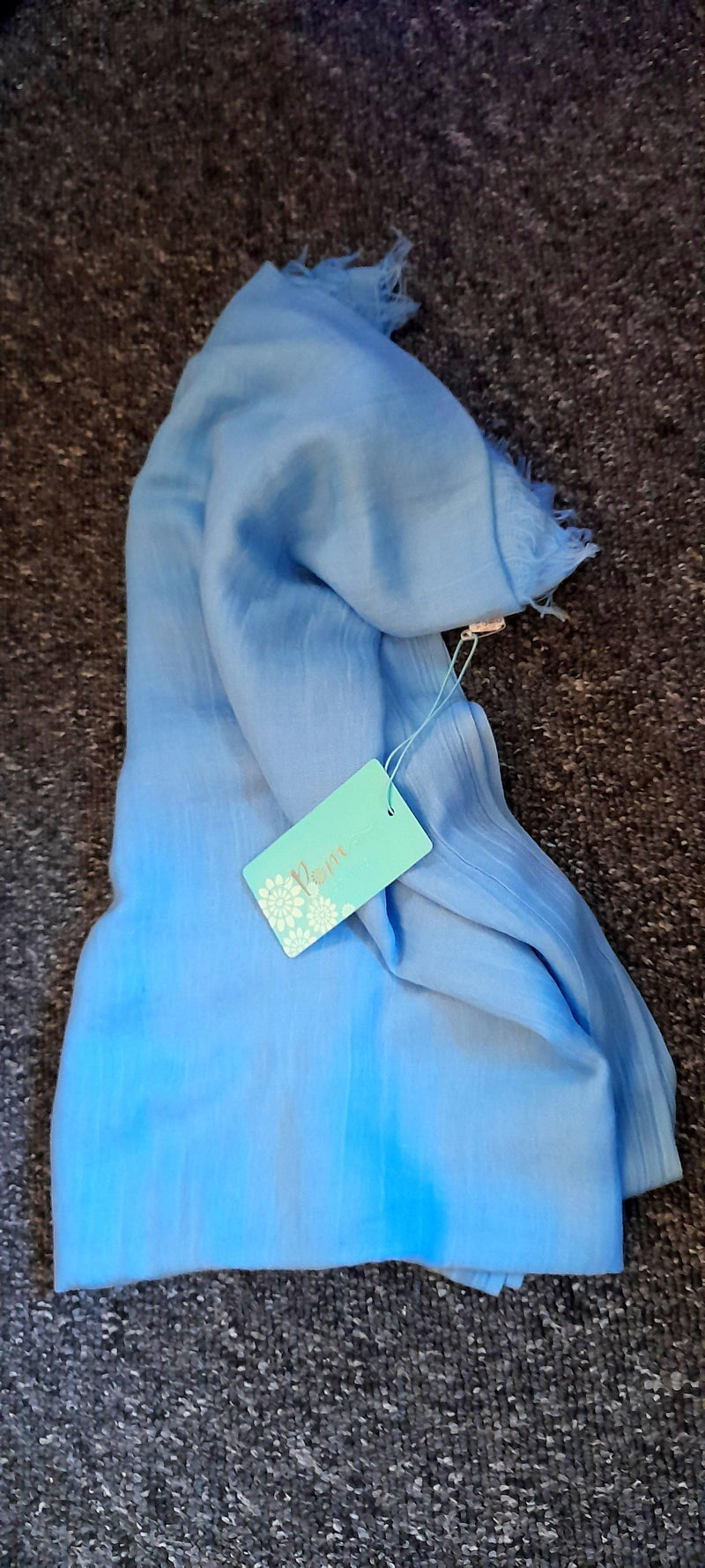 Luxury soft scarf in pastel blue-0