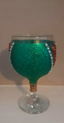 Birthday glass with flowers