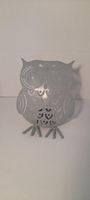 Owl metal tea light holder-1