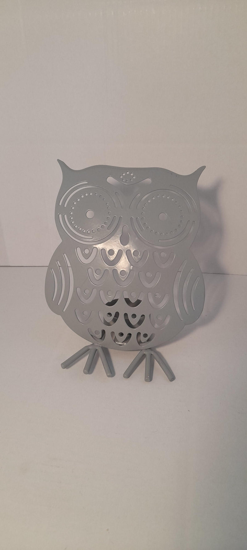 Owl metal tea light holder-1