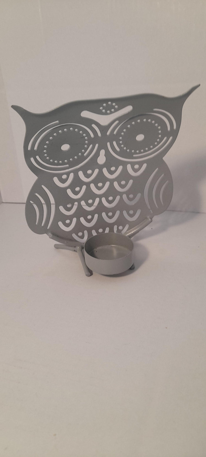 Owl metal tea light holder-0