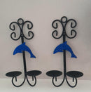 Dolphin wall candle holder-0