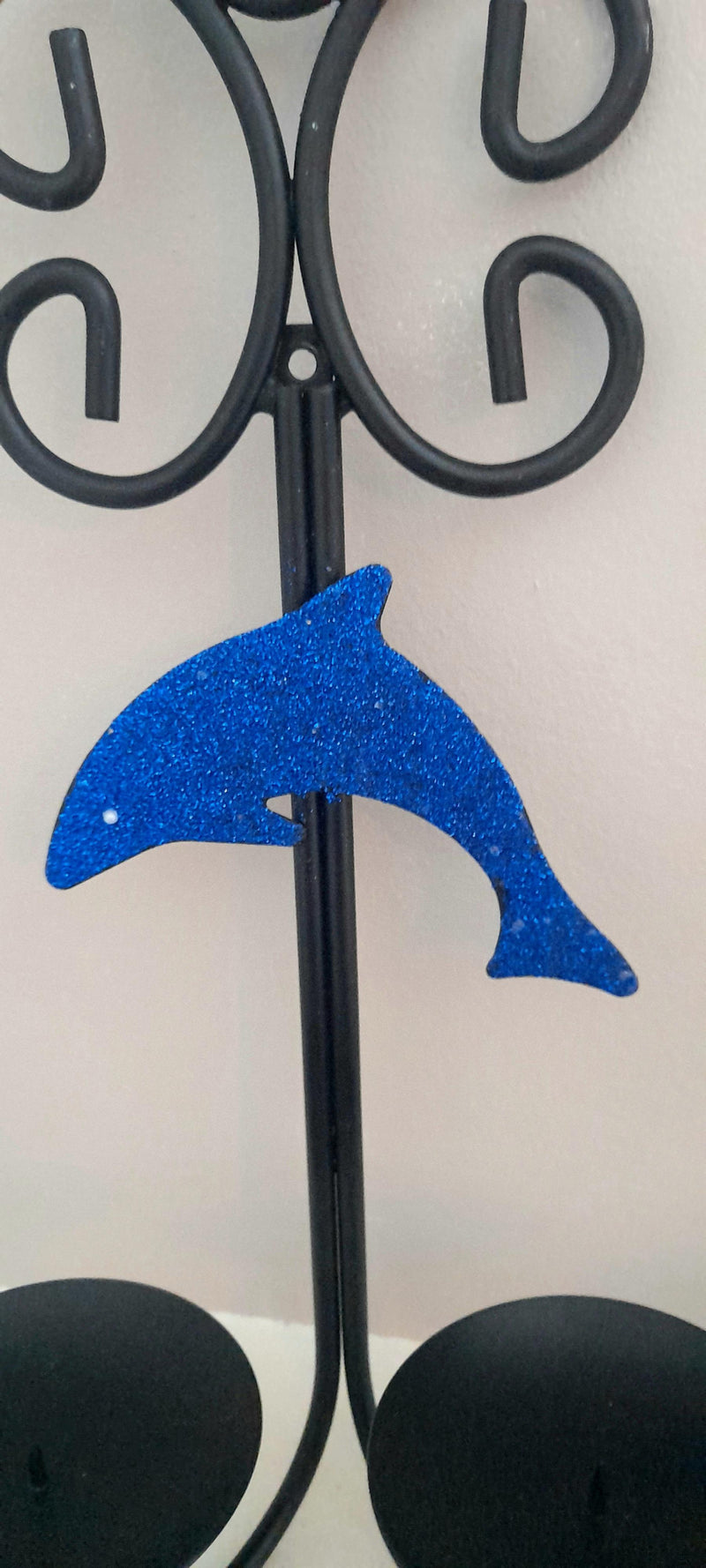 Dolphin wall candle holder-1