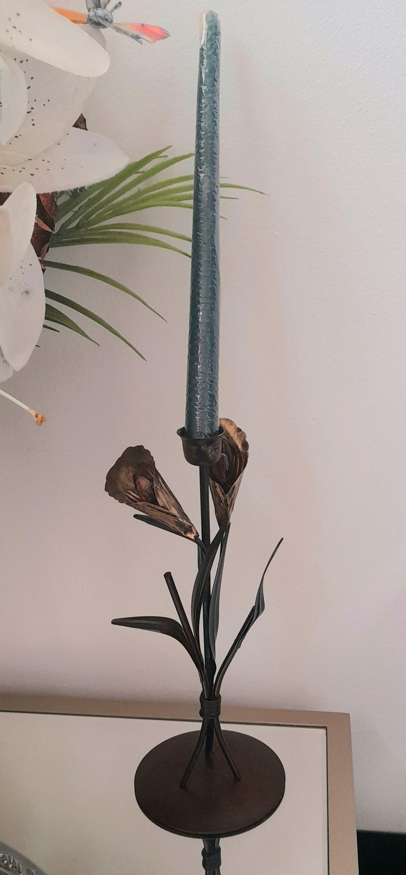 Canna Lily metal candle holder-0