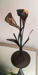 Canna Lily metal candle holder-1