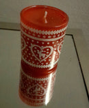 Christmas decorated scented candle. Reindeer