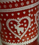 Christmas decorated scented candle. Reindeer