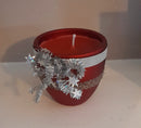 Christmas decorated scented candle. Reindeer