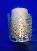 Gold leaf candle holder
