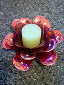 Pink petal candle holder