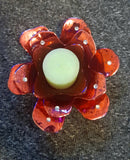 Pink petal candle holder