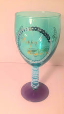 Butterfly birthday glass