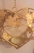 Golden heart hanger