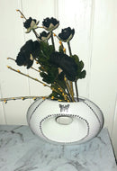 White oval vase