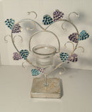 Metal art candle holders