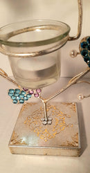 Metal art candle holders