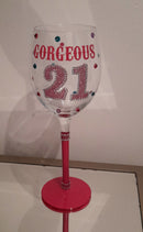 30th/21st celebration glass